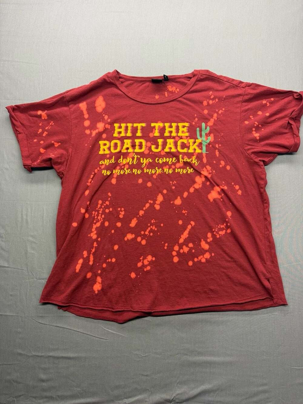 Cruel Denim Women's Hit The Road Jack Graphic Bleach Spatter T-Shirt